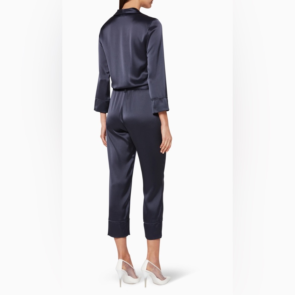 NANUSHKA YUMA - SATIN JUMPSUIT - NAVY